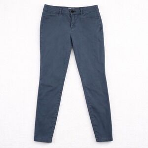 Loft Outlet Womens Skinny Ankle Pants Dark Slate Blue Grey Chinos Size 31x25.5